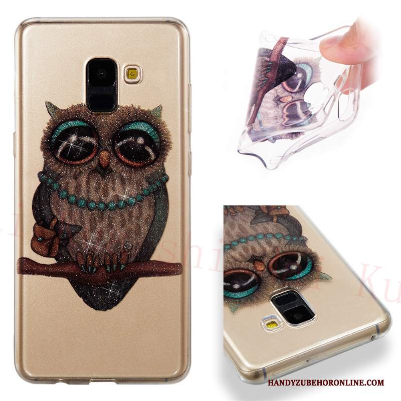 Custodia Samsung Galaxy A8 2018 Cartone Animato Di Personalità Sottile, Cover Samsung Galaxy A8 2018 Silicone Rossotelefono