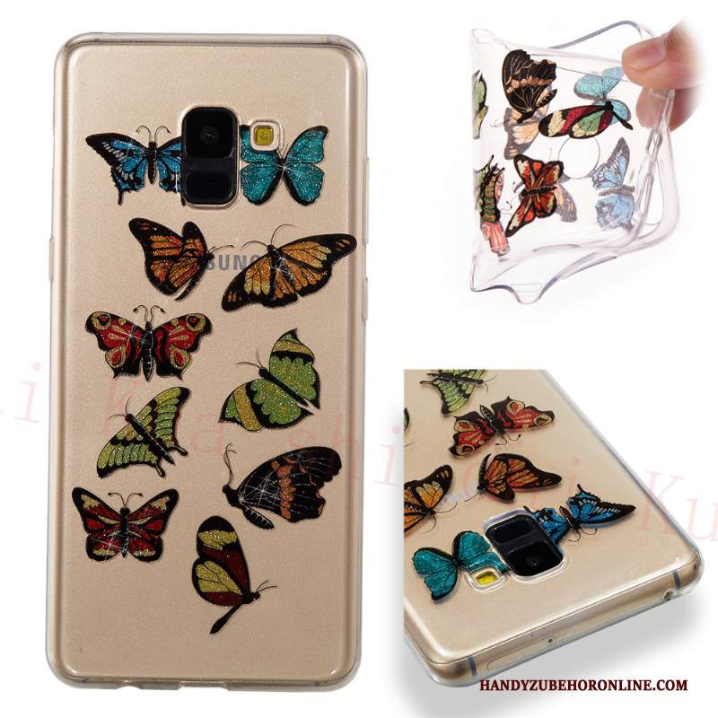 Custodia Samsung Galaxy A8 2018 Cartone Animato Di Personalità Sottile, Cover Samsung Galaxy A8 2018 Silicone Rossotelefono