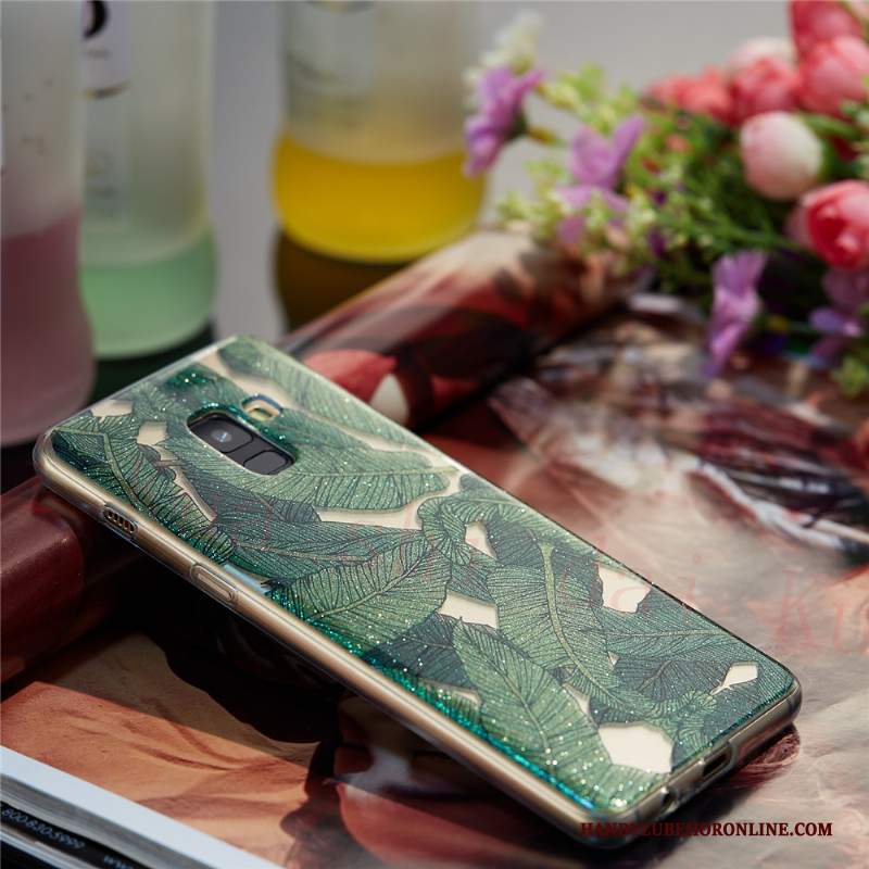 Custodia Samsung Galaxy A8 2018 Cartone Animato Di Personalità Sottile, Cover Samsung Galaxy A8 2018 Silicone Rossotelefono