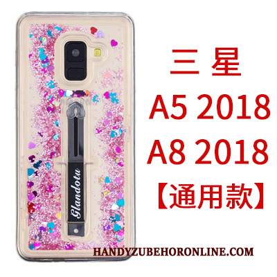 Custodia Samsung Galaxy A8 2018 Creativo Sabbie Mobilitelefono, Cover Samsung Galaxy A8 2018 Ornamenti Appesi Rosa