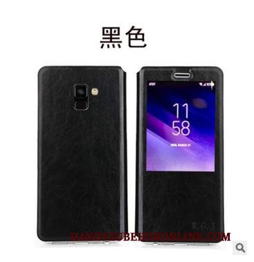 Custodia Samsung Galaxy A8 2018 Pelle Oro Morbido, Cover Samsung Galaxy A8 2018 Protezione Tutto Inclusotelefono