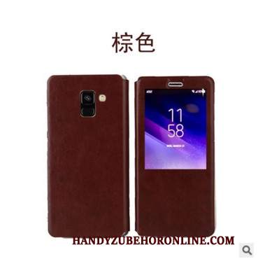 Custodia Samsung Galaxy A8 2018 Pelle Oro Morbido, Cover Samsung Galaxy A8 2018 Protezione Tutto Inclusotelefono