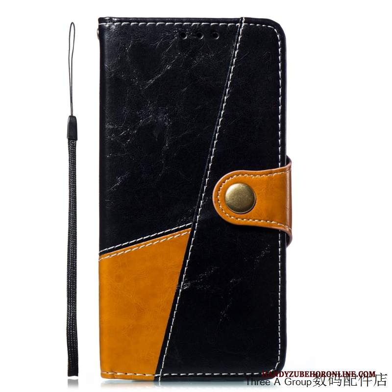 Custodia Samsung Galaxy A8 2018 Pelle Telefono Affari, Cover Samsung Galaxy A8 2018 Folio Tutto Incluso