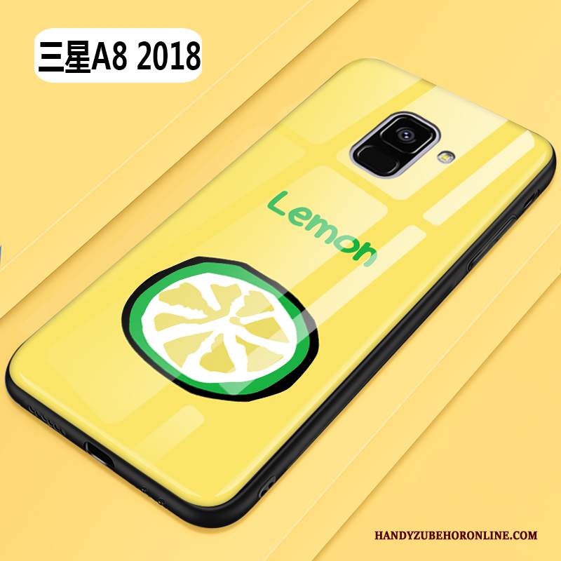 Custodia Samsung Galaxy A8 2018 Silicone Anti-caduta Nuovo, Cover Samsung Galaxy A8 2018 Cartone Animato Giallotelefono