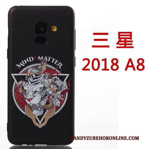 Custodia Samsung Galaxy A8 2018 Silicone Ornamenti Appesi Di Personalità, Cover Samsung Galaxy A8 2018 Creativo Rossotelefono