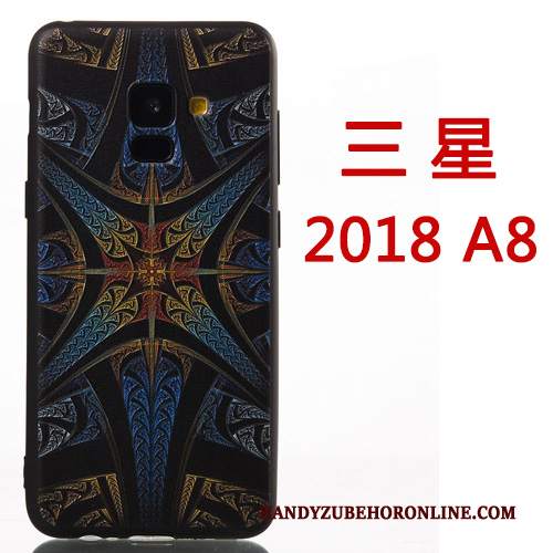 Custodia Samsung Galaxy A8 2018 Silicone Ornamenti Appesi Di Personalità, Cover Samsung Galaxy A8 2018 Creativo Rossotelefono