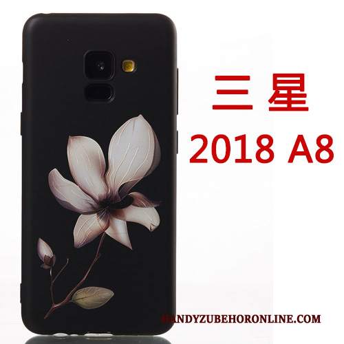 Custodia Samsung Galaxy A8 2018 Silicone Ornamenti Appesi Di Personalità, Cover Samsung Galaxy A8 2018 Creativo Rossotelefono