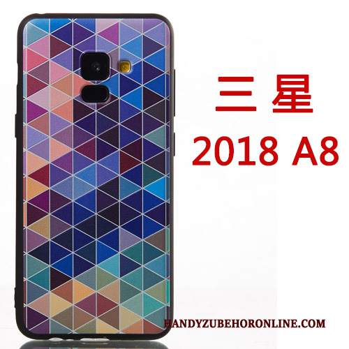 Custodia Samsung Galaxy A8 2018 Silicone Ornamenti Appesi Di Personalità, Cover Samsung Galaxy A8 2018 Creativo Rossotelefono