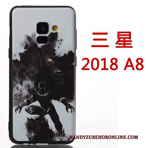 Custodia Samsung Galaxy A8 2018 Silicone Ornamenti Appesi Di Personalità, Cover Samsung Galaxy A8 2018 Creativo Rossotelefono