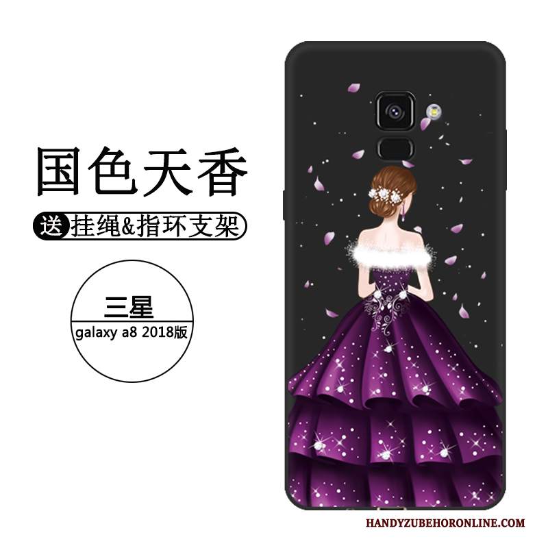 Custodia Samsung Galaxy A8 2018 Silicone Tutto Incluso Di Personalità, Cover Samsung Galaxy A8 2018 Protezione Macchiati Morbido