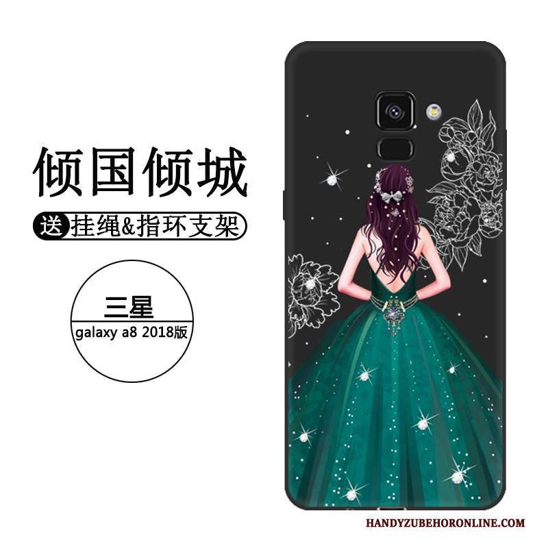 Custodia Samsung Galaxy A8 2018 Silicone Tutto Incluso Di Personalità, Cover Samsung Galaxy A8 2018 Protezione Macchiati Morbido