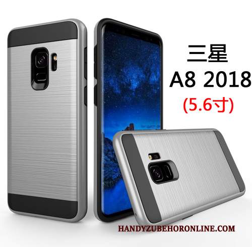 Custodia Samsung Galaxy A8 2018 Tutto Incluso Verde, Cover Samsung Galaxy A8 2018 Difficile Affari