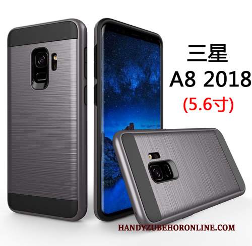 Custodia Samsung Galaxy A8 2018 Tutto Incluso Verde, Cover Samsung Galaxy A8 2018 Difficile Affari