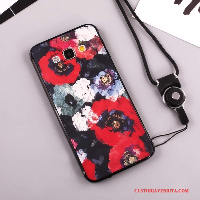 Custodia Samsung Galaxy A8 Cartone Animato Rosso Anti-caduta, Cover Samsung Galaxy A8 Silicone Telefono Bello