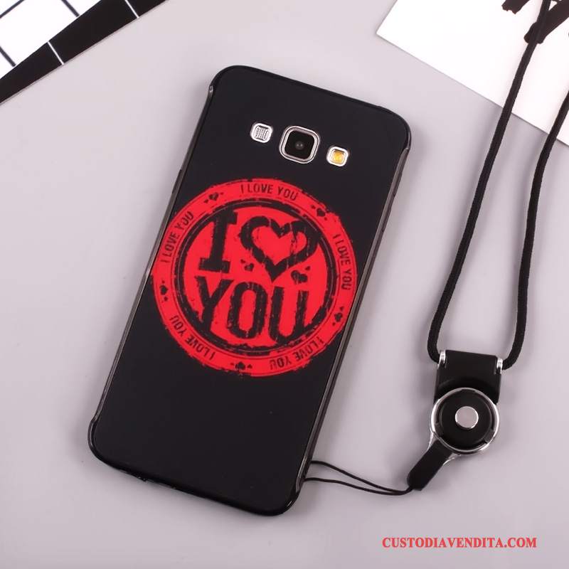 Custodia Samsung Galaxy A8 Cartone Animato Rosso Anti-caduta, Cover Samsung Galaxy A8 Silicone Telefono Bello