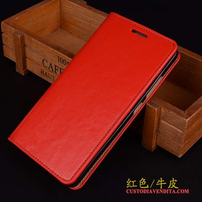 Custodia Samsung Galaxy A8 Pelle Anti-caduta Rosso, Cover Samsung Galaxy A8 Protezione Telefono