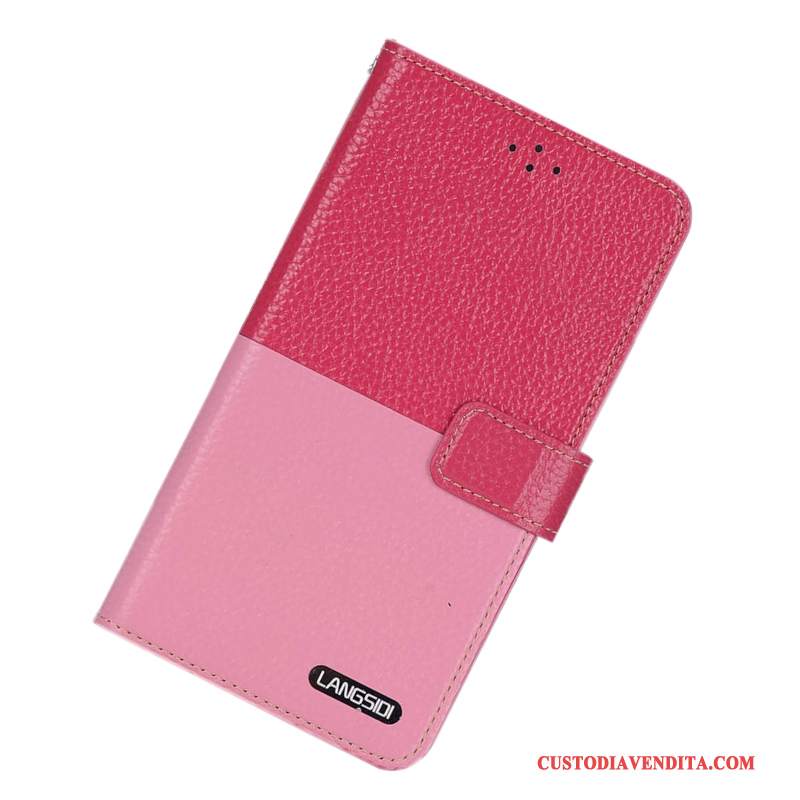 Custodia Samsung Galaxy A8 Pelle Telefono Rosso, Cover Samsung Galaxy A8 Silicone Semplici Anti-caduta