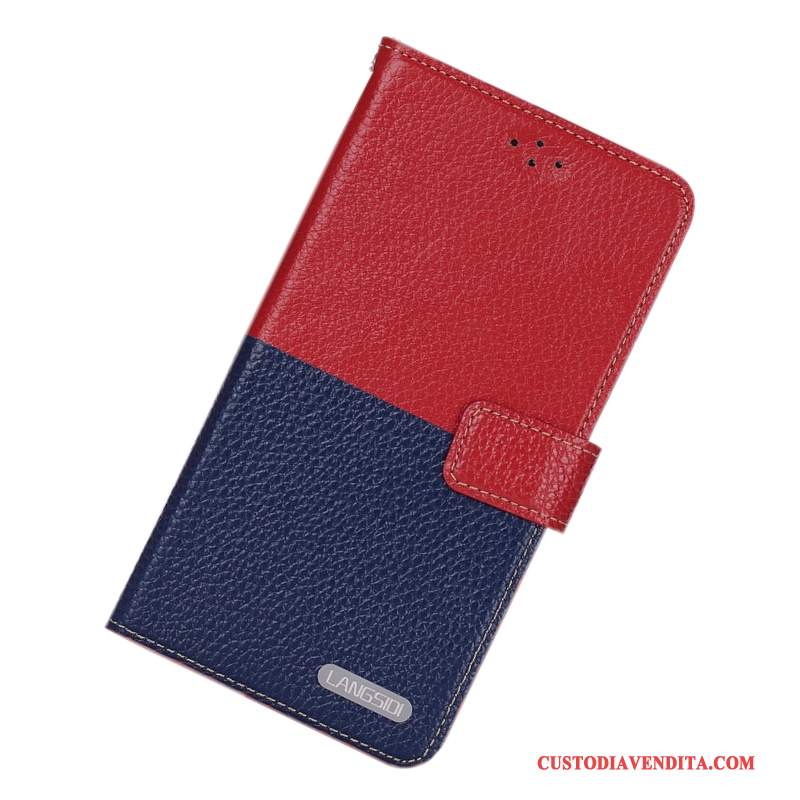 Custodia Samsung Galaxy A8 Pelle Telefono Rosso, Cover Samsung Galaxy A8 Silicone Semplici Anti-caduta