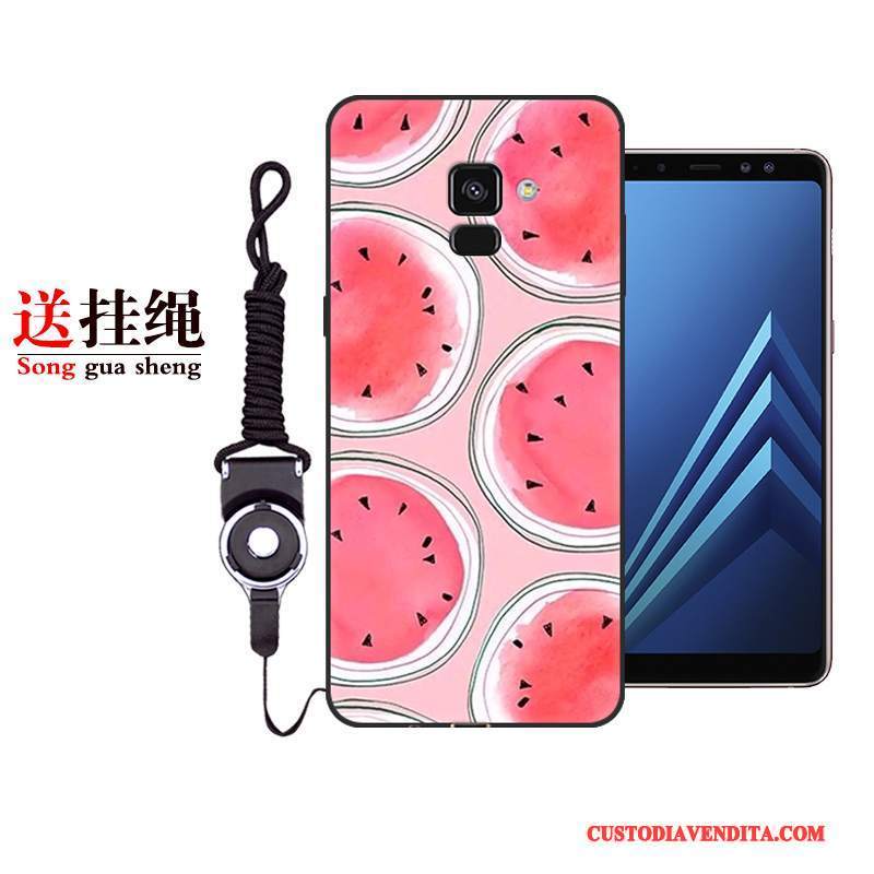 Custodia Samsung Galaxy A8+ Protezione Di Personalità Morbido, Cover Samsung Galaxy A8+ Cartone Animato Nero Tutto Incluso