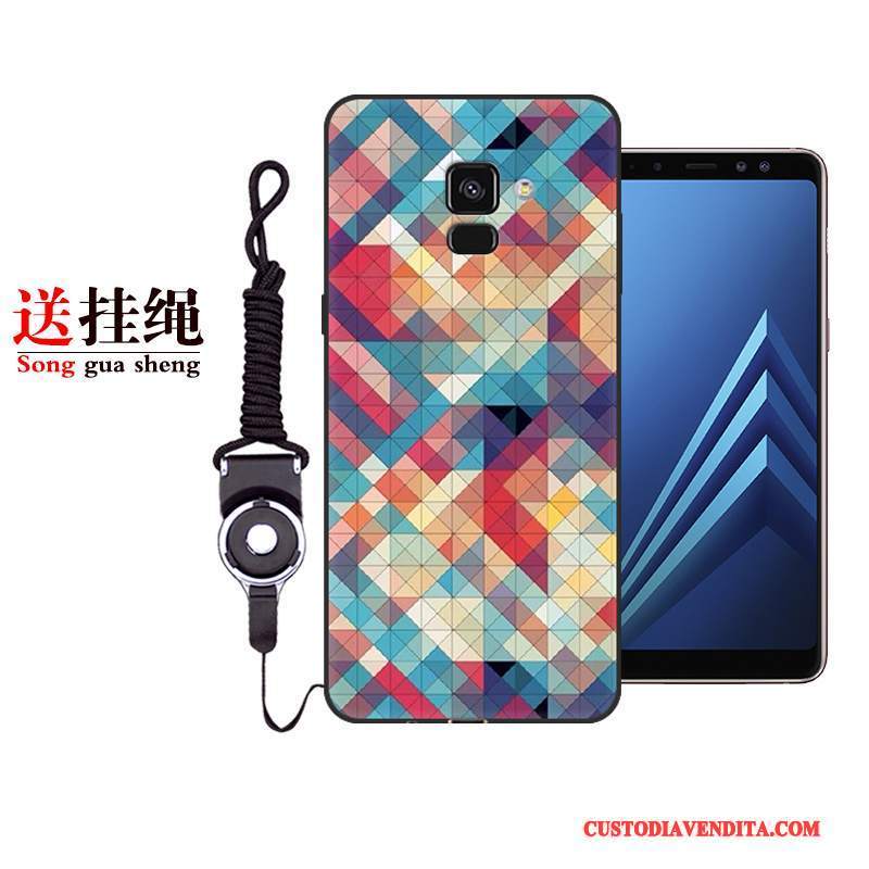 Custodia Samsung Galaxy A8+ Protezione Di Personalità Morbido, Cover Samsung Galaxy A8+ Cartone Animato Nero Tutto Incluso