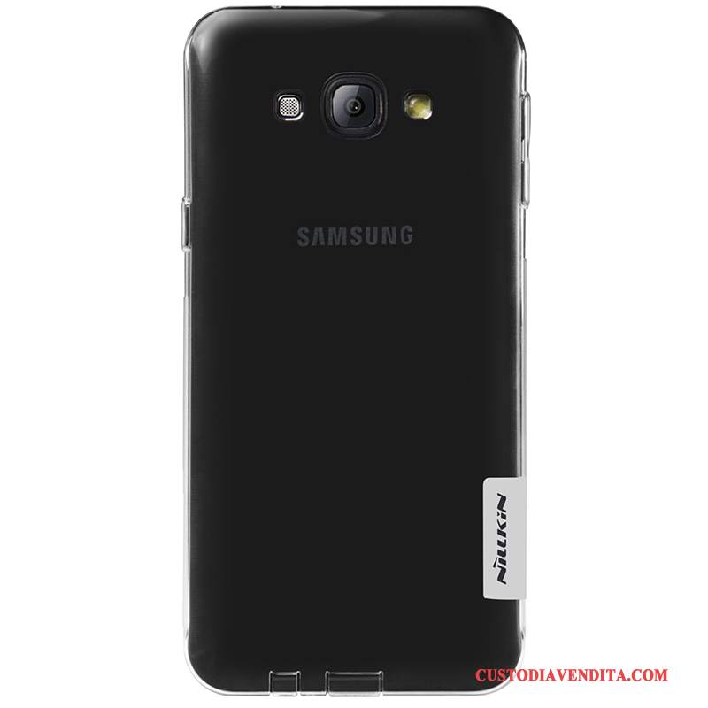 Custodia Samsung Galaxy A8 Protezione Morbido Trasparente, Cover Samsung Galaxy A8 Oro Nero