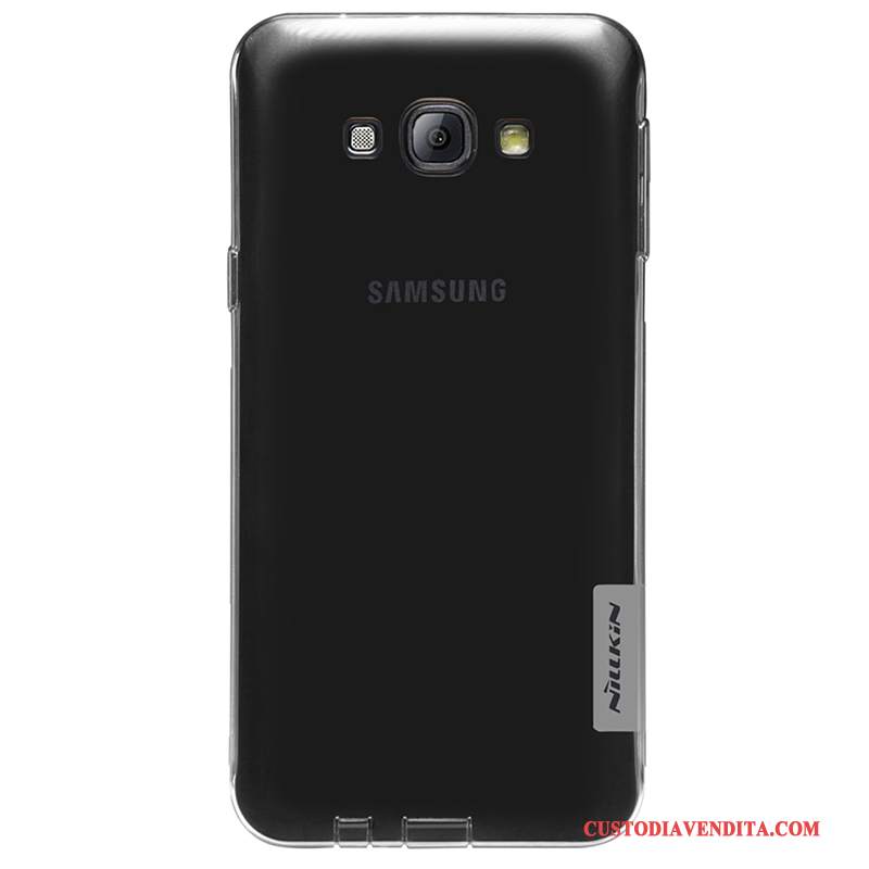 Custodia Samsung Galaxy A8 Protezione Morbido Trasparente, Cover Samsung Galaxy A8 Oro Nero