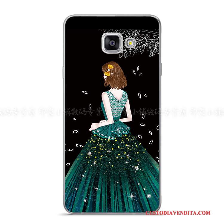 Custodia Samsung Galaxy A8 Silicone Dipinti A Mano Porpora, Cover Samsung Galaxy A8 Creativo Anti-caduta Morbido