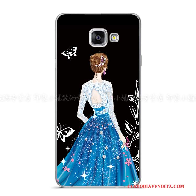 Custodia Samsung Galaxy A8 Silicone Dipinti A Mano Porpora, Cover Samsung Galaxy A8 Creativo Anti-caduta Morbido