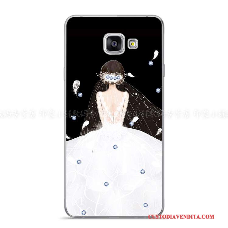 Custodia Samsung Galaxy A8 Silicone Dipinti A Mano Porpora, Cover Samsung Galaxy A8 Creativo Anti-caduta Morbido