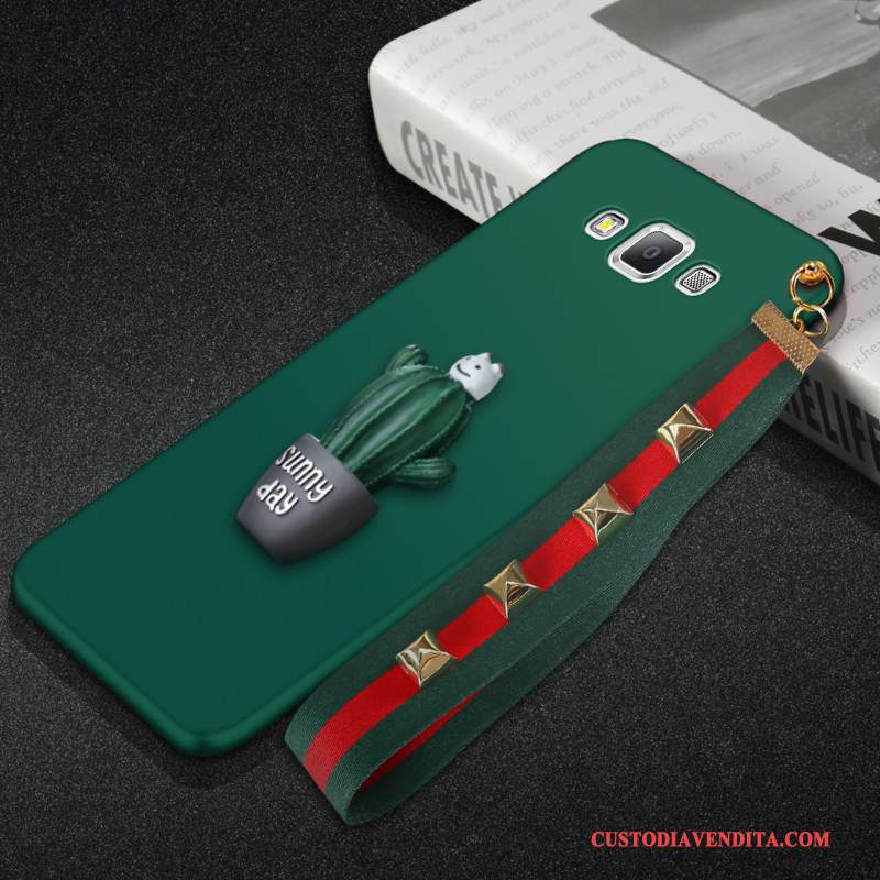 Custodia Samsung Galaxy A8 Silicone Macchiati Verde Scuro, Cover Samsung Galaxy A8 Protezione Sottili Tendenza