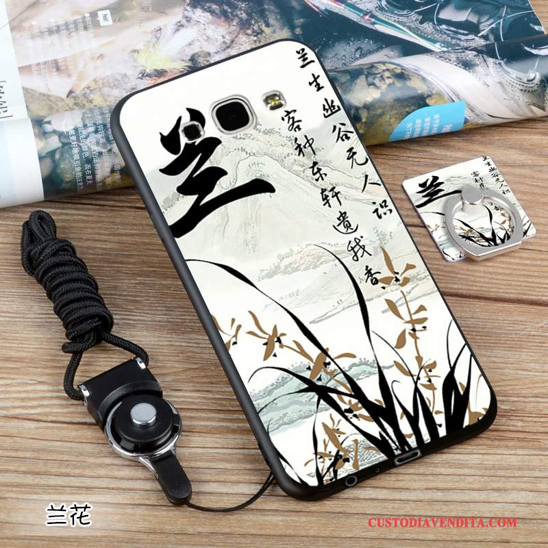 Custodia Samsung Galaxy A8 Silicone Nerotelefono, Cover Samsung Galaxy A8 Protezione Europa Morbido