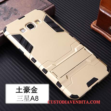 Custodia Samsung Galaxy A8 Silicone Oro Anti-caduta, Cover Samsung Galaxy A8 Protezione Tendenza Di Personalità