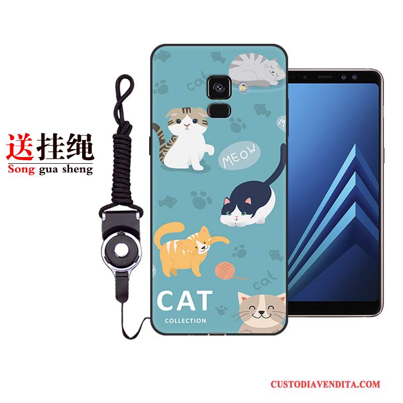 Custodia Samsung Galaxy A8 Silicone Tutto Incluso Porpora, Cover Samsung Galaxy A8 Colore Morbido Anti-caduta