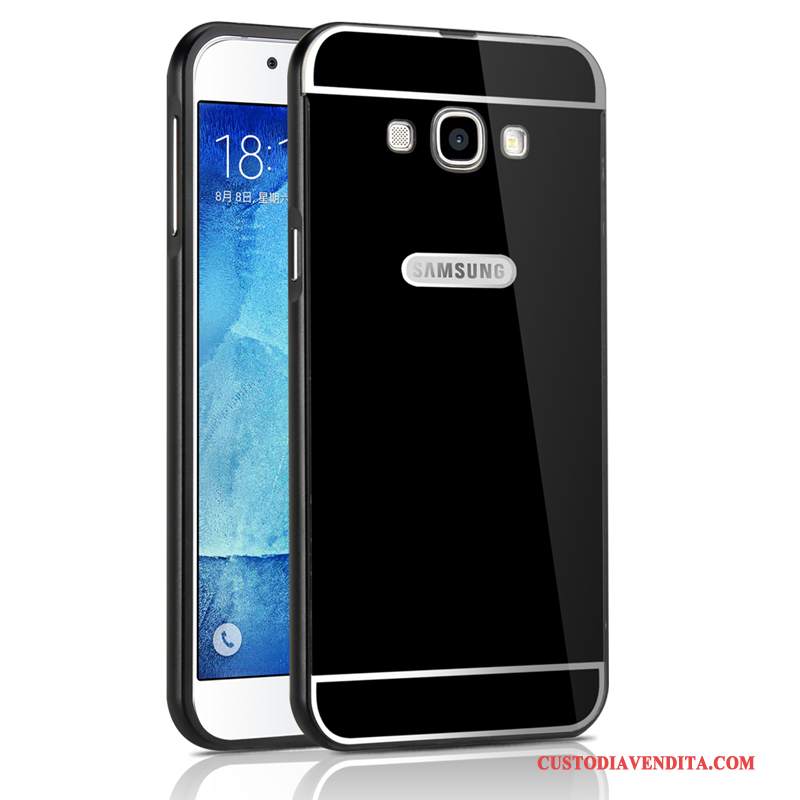 Custodia Samsung Galaxy A8 Telaio Anti-caduta, Cover Samsung Galaxy A8 Argento Metallo