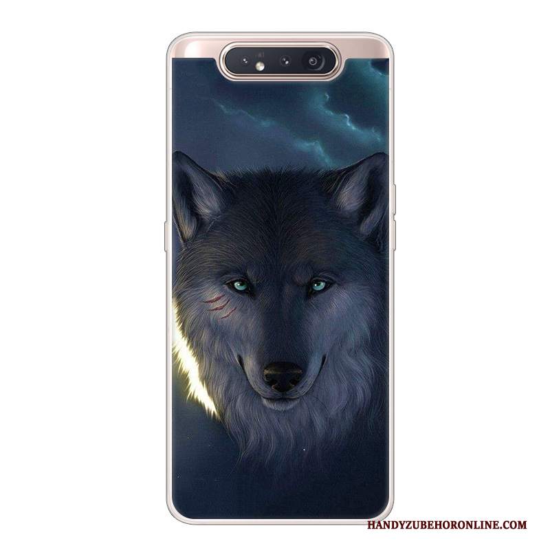 Custodia Samsung Galaxy A80 Creativo Tendenza Di Personalità, Cover Samsung Galaxy A80 Cartone Animato Telefono Nero