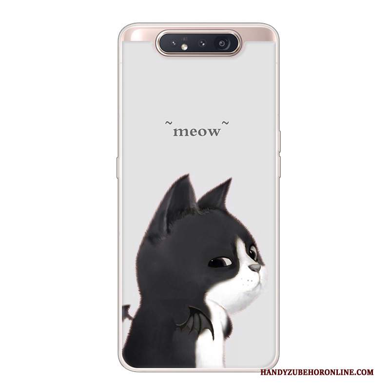 Custodia Samsung Galaxy A80 Creativo Tendenza Di Personalità, Cover Samsung Galaxy A80 Cartone Animato Telefono Nero