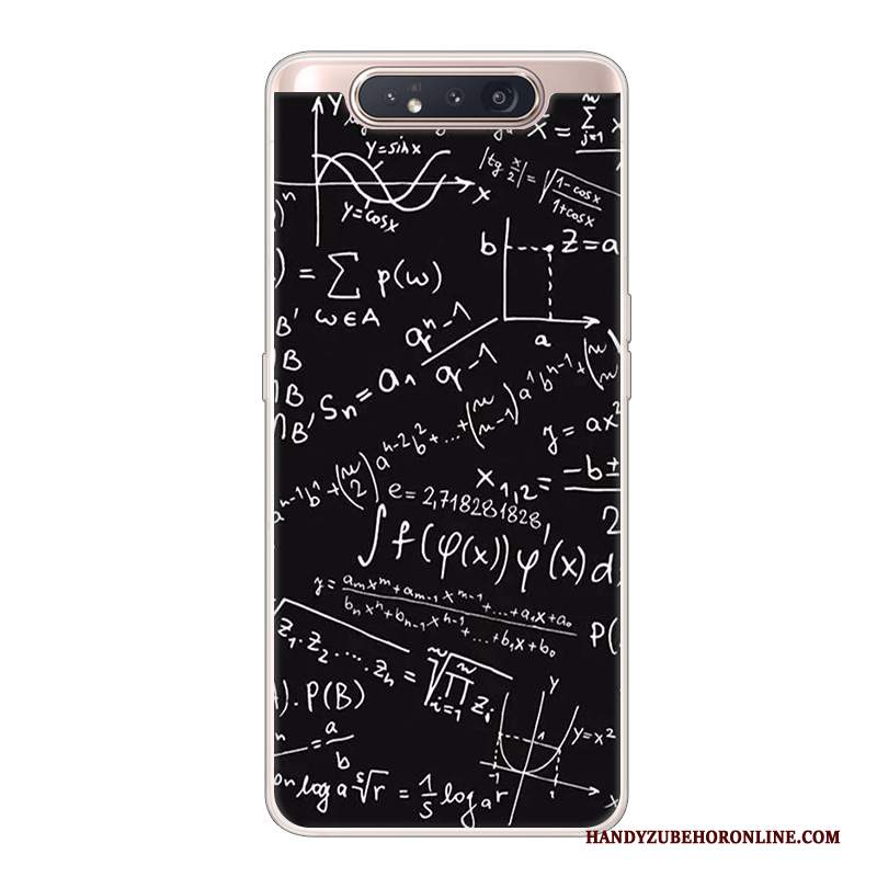 Custodia Samsung Galaxy A80 Creativo Tendenza Di Personalità, Cover Samsung Galaxy A80 Cartone Animato Telefono Nero