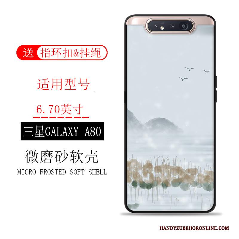 Custodia Samsung Galaxy A80 Macchiati Inchiostro, Cover Samsung Galaxy A80 Scenario Tutto Incluso