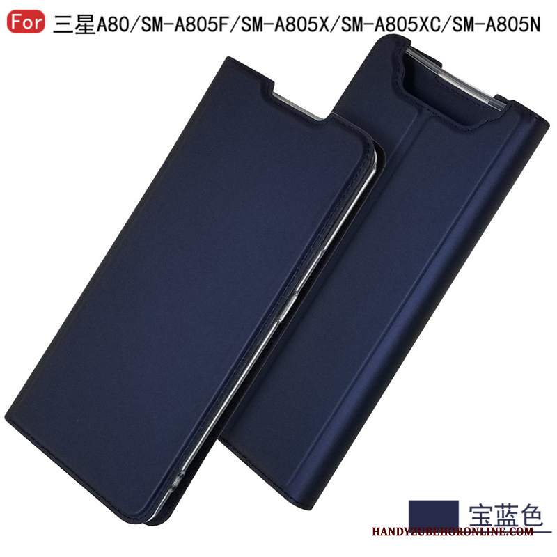 Custodia Samsung Galaxy A80 Pelle Carta Supporto, Cover Samsung Galaxy A80 Folio Di Personalità Modello