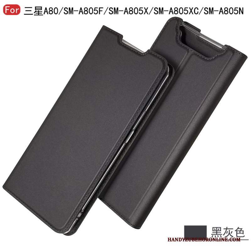 Custodia Samsung Galaxy A80 Pelle Carta Supporto, Cover Samsung Galaxy A80 Folio Di Personalità Modello