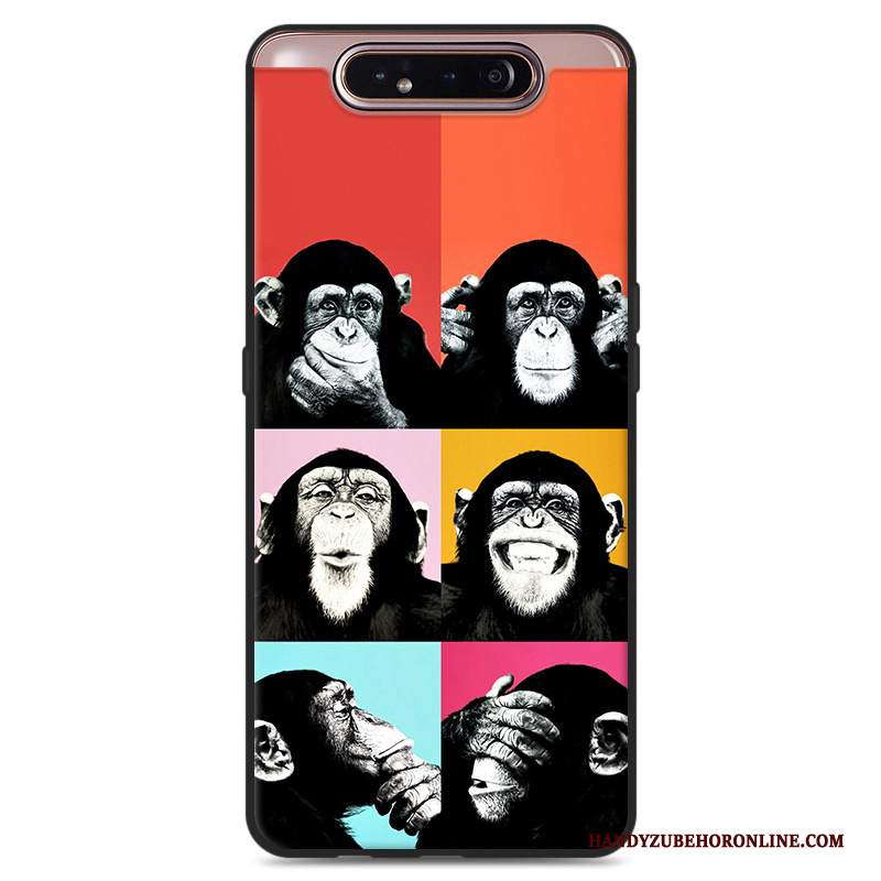 Custodia Samsung Galaxy A80 Silicone Di Personalità Morbido, Cover Samsung Galaxy A80 Grigio Amanti