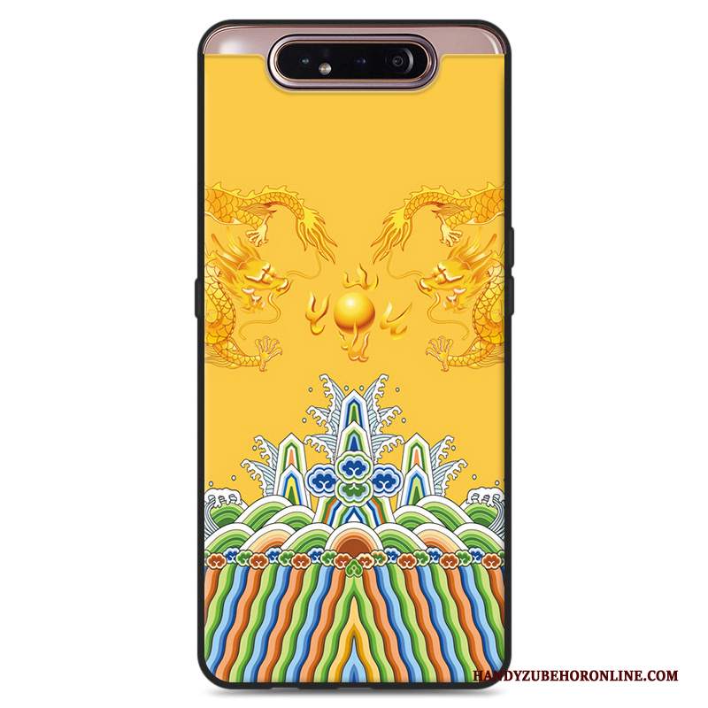 Custodia Samsung Galaxy A80 Silicone Di Personalità Morbido, Cover Samsung Galaxy A80 Grigio Amanti