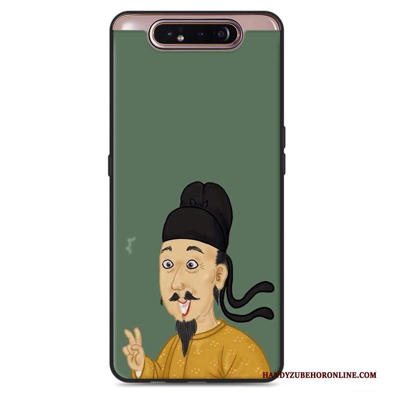 Custodia Samsung Galaxy A80 Silicone Di Personalità Morbido, Cover Samsung Galaxy A80 Grigio Amanti