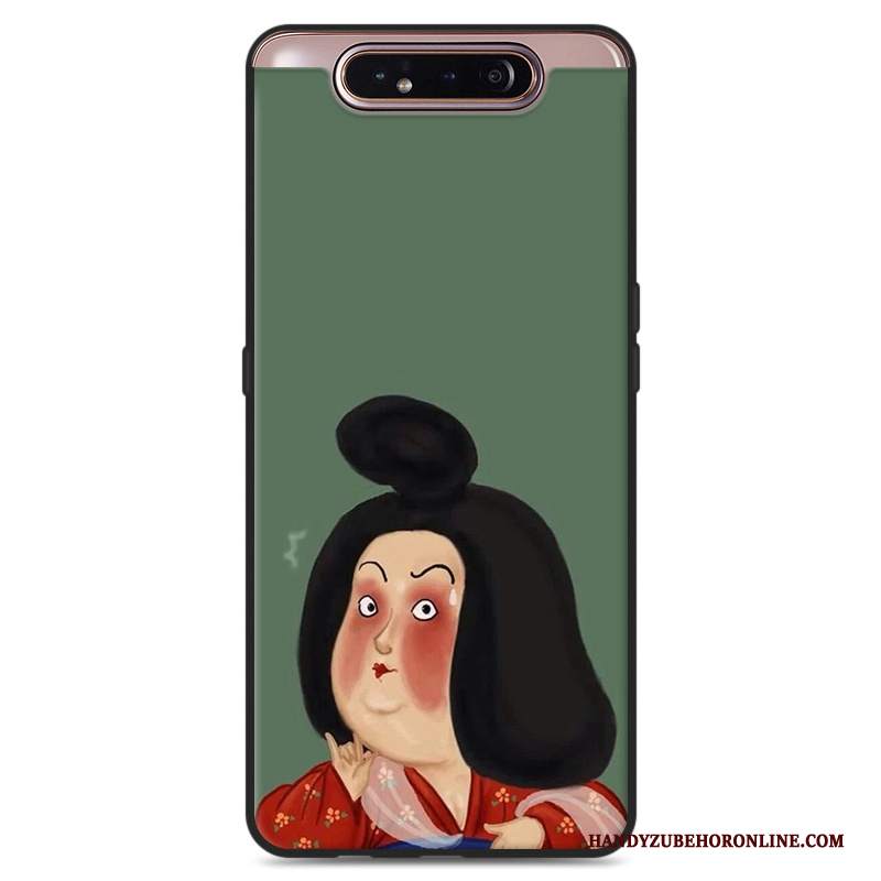 Custodia Samsung Galaxy A80 Silicone Di Personalità Morbido, Cover Samsung Galaxy A80 Grigio Amanti