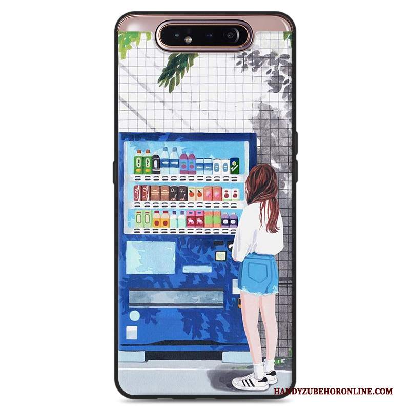 Custodia Samsung Galaxy A80 Silicone Ornamenti Appesi Vento, Cover Samsung Galaxy A80 Fresco Verde