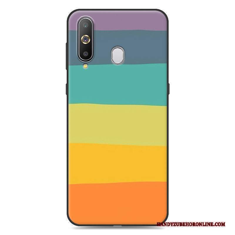 Custodia Samsung Galaxy A8s Cartone Animato Tendenza Giallo, Cover Samsung Galaxy A8s Silicone Tutto Incluso Morbido