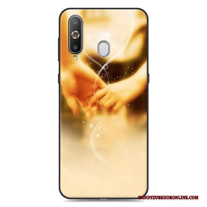 Custodia Samsung Galaxy A8s Cartone Animato Tendenza Giallo, Cover Samsung Galaxy A8s Silicone Tutto Incluso Morbido