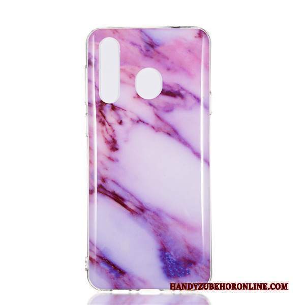 Custodia Samsung Galaxy A8s Cartone Animato Tendenza Porpora, Cover Samsung Galaxy A8s Protezione Ornamenti Appesi Grande