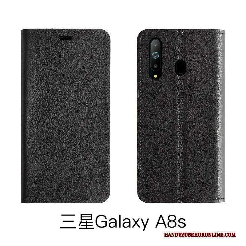 Custodia Samsung Galaxy A8s Pelle Anti-cadutatelefono, Cover Samsung Galaxy A8s Protezione High End Mucca