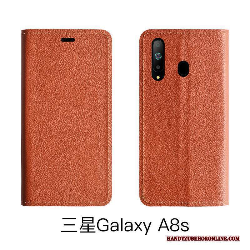 Custodia Samsung Galaxy A8s Pelle Anti-cadutatelefono, Cover Samsung Galaxy A8s Protezione High End Mucca